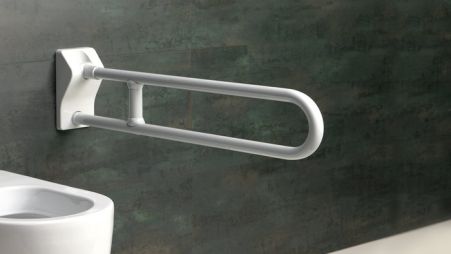 Image 33 Откидной поручень белого цвета для ванной